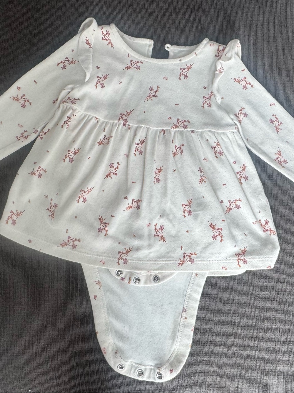 BabyGap Floral Infant Long-Sleeve Flower Dress Size 12-18 months